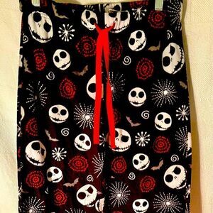 Disney Nightmare Before Christmas Sleep Pants W/ Red Jogger Hem Women Sz A 4/6